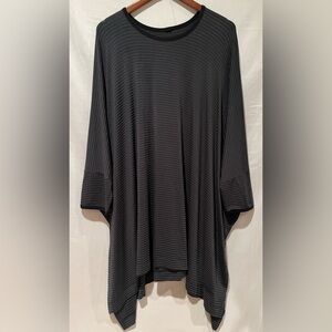 Vivienne Westwood Anglomania Oversized Striped Tunic Top - Black/Grey - OS